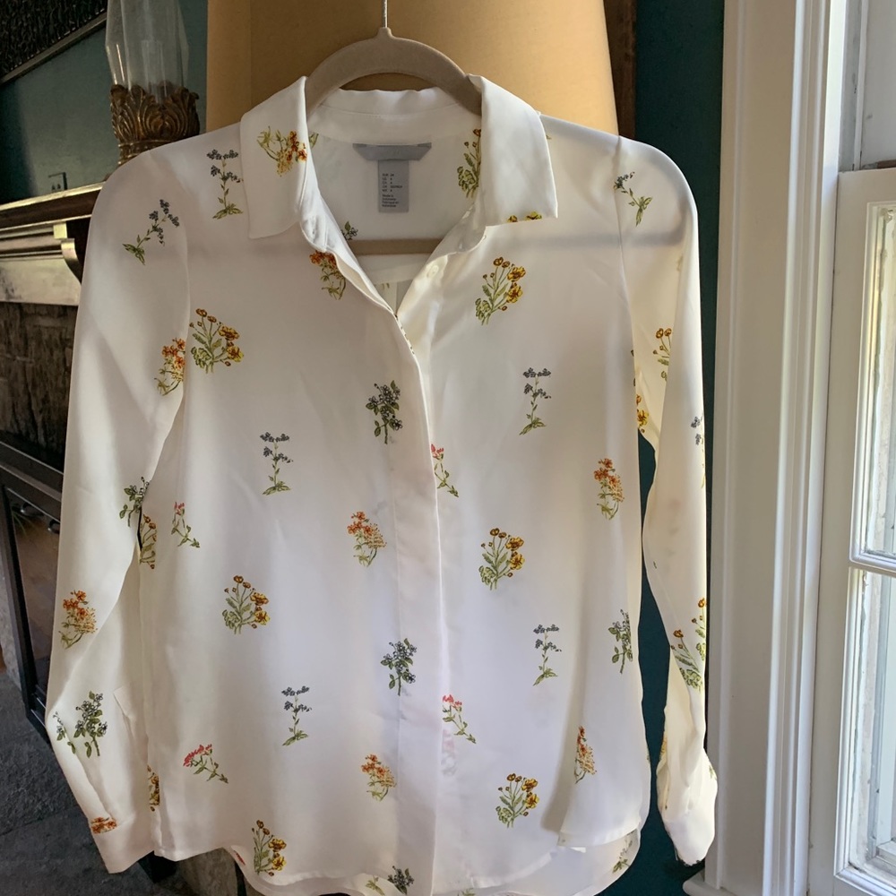 H&M Floral chiffon blouse